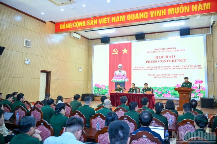 Quang cảnh họp báo. (Ảnh: THẾ ĐẠI)