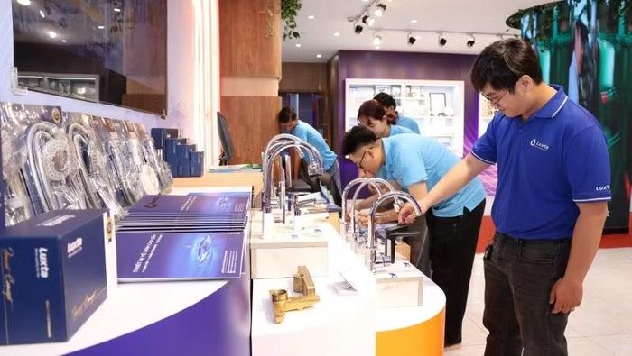 Doanh nghiệp ngành cơ khí Thành phố Hồ Chí Minh trưng bày sản phẩm tại Tuần lễ. (Ảnh: CTV)