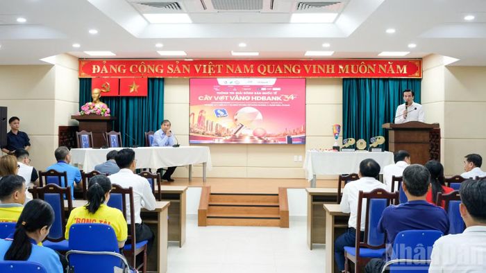 Quang cảnh buổi lễ công bố Giải bóng bàn quốc tế Cây vợt vàng lần thứ 34 năm 2026.
