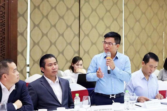 Các đại biểu cho ý kiến tại hội nghị. (Ảnh: Trung ương Hội Doanh nhân trẻ Việt Nam cung cấp)