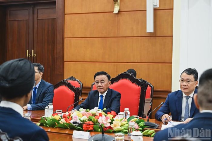 Đồng chí Thường trực Ban Bí thư Trần Cẩm Tú khẳng định hợp tác giáo dục, đào tạo và phát triển nguồn nhân lực có ý nghĩa chiến lược đối với hai nước. (Ảnh: DUY LINH)