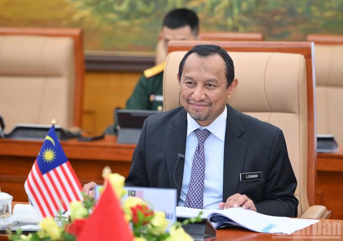 Thư ký Bộ Quốc phòng Malaysia Datuk Lokman Hakim Ali tại đối thoại. (Ảnh: THẾ ĐẠI)