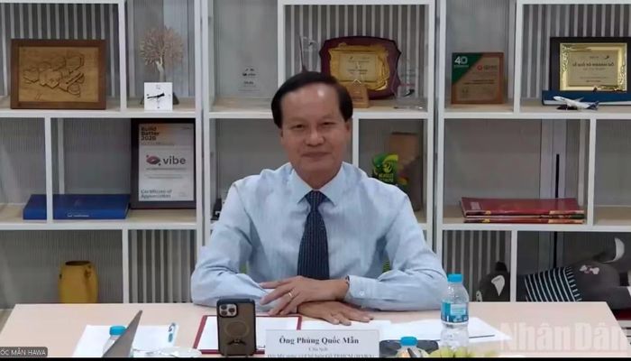 Ông Phùng Quốc Mẫn, Chủ tịch Hội Mỹ nghệ và Chế biến gỗ Thành phố Hồ Chí Minh (HAWA). (Ảnh: KIM DUNG)
