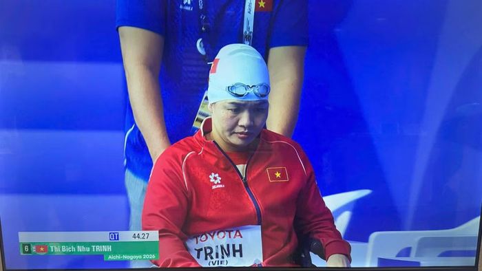 Trịnh Thị Bích Như đạt thành tích 42 giây 64. (Ảnh: THU PHÚC)