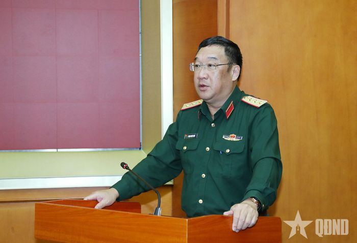 Thượng tướng Phạm Hoài Nam phát biểu chỉ đạo tại cuộc họp.