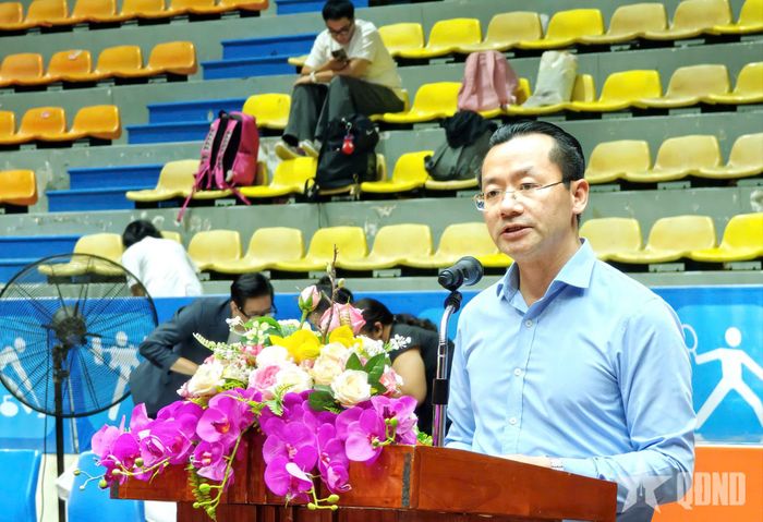 Ông Phạm Xuân Tài, Phó giám đốc Sở Văn hóa, Thể thao và Du lịch TP Hà Nội phát biểu khai mạc.