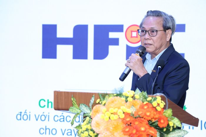  Ông Nguyễn Quang Thanh, Phó Tổng Giám đốc HFIC chia sẻ tại hội thảo. Ảnh: THANH DUNG 