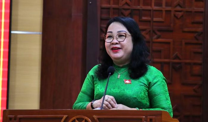 Chủ tịch HĐND tỉnh Đắk Lắk Cao Thị Hòa An phát biểu khai mạc. (Ảnh: TT)