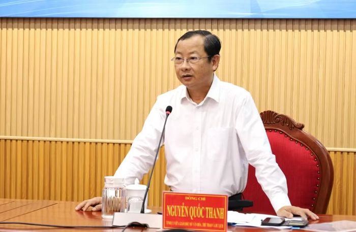 Ông Nguyễn Quốc Thanh, Giám đốc Sở VH,TT&DL tỉnh Cà Mau phát biểu.