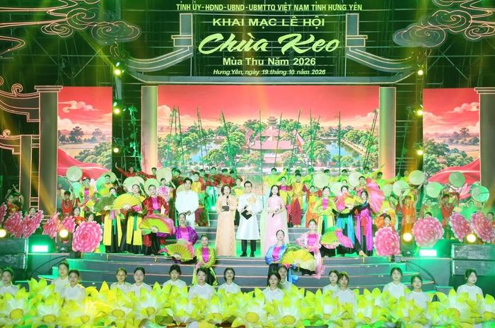 Chương trình nghệ thuật đặc sắc khai hội chùa Keo mùa Thu năm 2026. Ảnh: hungyen.gov.vn
