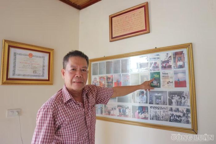 Những hình ảnh được ông Lê Văn Dược lưu giữ trong quá trình đi tìm tư liệu về liệt sĩ Lê Thị Bạch Cát. Ảnh: Kim Long
