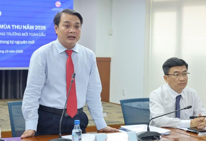 Ông Lê Trường Duy - Giám đốc Trung tâm Cách mạng công nghiệp lần thứ tư tại TPHCM, chia sẻ tại họp báo.