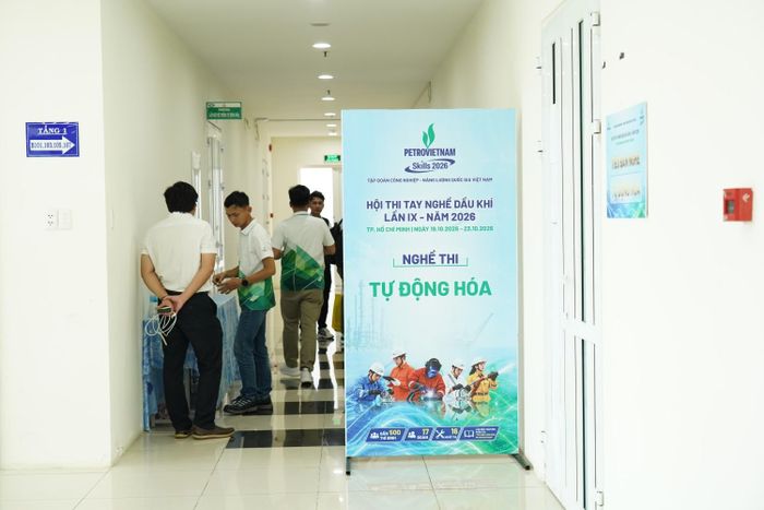 Khu vực thi nghề Tự động hóa.