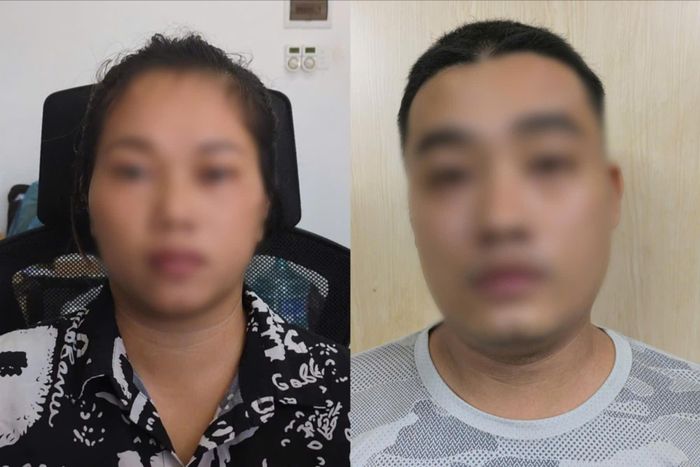 Hai đối tượng Lương Thị Thảo và Đinh Văn Thịnh. (Ảnh: Công an cung cấp)