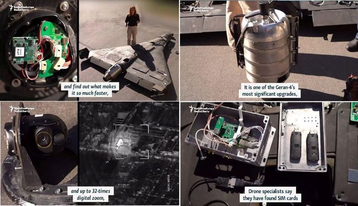 UAV phản lực Geran-4 của Nga được các nhà báo và chuyên gia kỹ thuật Ukraine mổ xẻ, phân tích. Ảnh: thedefensenews.com