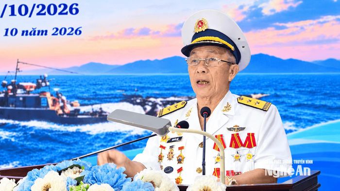 Đại biểu phát biểu tại buổi lễ Ảnh: Sỹ Đức