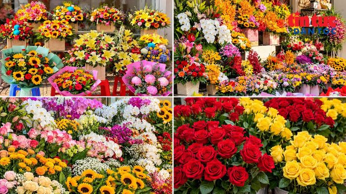 Các loại hoa tươi được bày bán khá nhiều tại chợ hoa tươi lớn nhất TP Hồ Chí Minh.