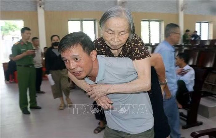 Hỗ trợ những người già, người tàn tật lấy mẫu ADN.