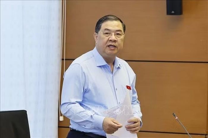 Đại biểu Quốc hội tỉnh Hà Tĩnh Phạm Gia Túc phát biểu. Ảnh: Doãn Tấn/TTXVN