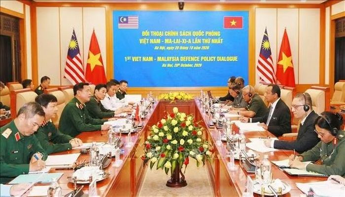 Quang cảnh buổi Đối thoại Quốc phòng Việt Nam - Malaysia lần thứ nhất. Ảnh: Trọng Đức/TTXVN