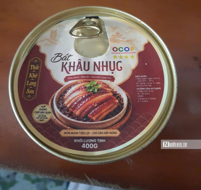 Sản phẩm Khâu nhục người mua nhận được còn gắn nhãn hàng OCOP. 