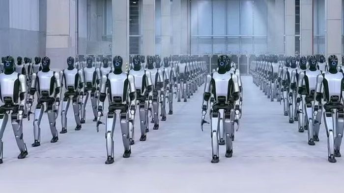 Đổ xô làm robot hình người là thực tế đang diễn ra: từ đầu năm 2026 đã có khoảng 144.000 doanh nghiệp liên quan đến robot đăng ký mới; chỉ riêng doanh nghiệp có năng lực sản xuất robot hoàn chỉnh, đến cuối năm 2025 cũng có tới 165 nơi. Ảnh: Sohu.