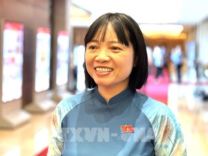 Đại biểu Nguyễn Thị Việt Nga (Hải Phòng). Ảnh: Hải Ngọc - TTXVN