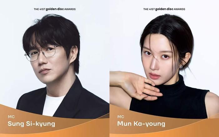 Sung Si Kyung và Mun Ka Young vừa được công bố sẽ đảm nhận vai trò dẫn dắt tại Golden Disc Awards lần thứ 41 tổ chức ở Việt Nam vào tháng 1/2027.