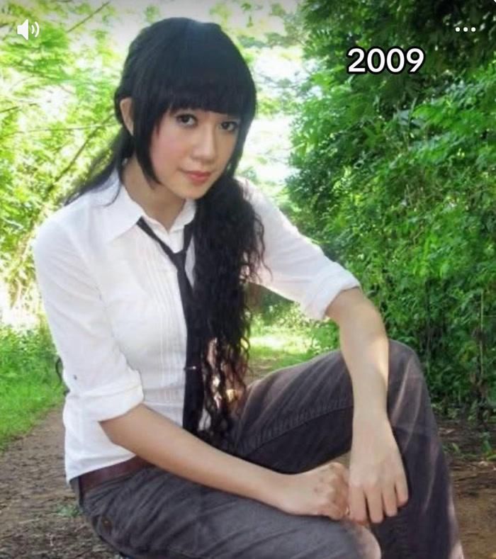 Ngoại hình Minh Hà năm 2009.
