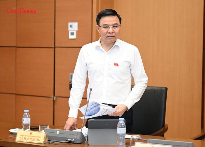 Bộ trưởng Bộ Công Thương Lê Mạnh Hùng phát biểu.