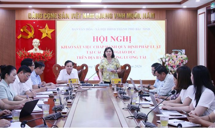 Đồng chí Trần Thị Hằng phát biểu tại buổi khảo sát.