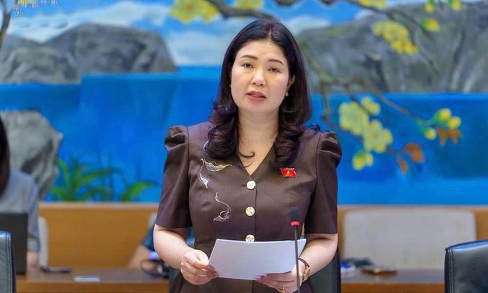  Đồng chí Trần Thị Vân phát biểu ý kiến. 