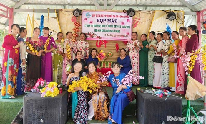 Hội Liên hiệp Phụ nữ xã Gò Công Đông tổ chức họp mặt hội viên.