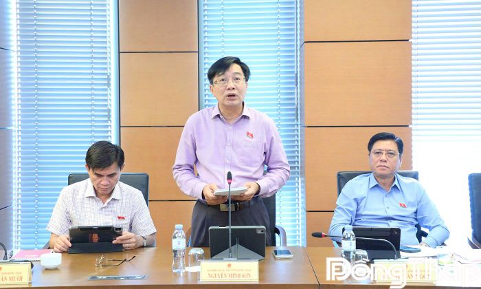 Đại biểu Nguyễn Minh Sơn phát biểu thảo luận.