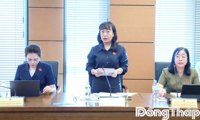 Đại biểu Võ Thị Hoài Ngọc phát biểu thảo luận.