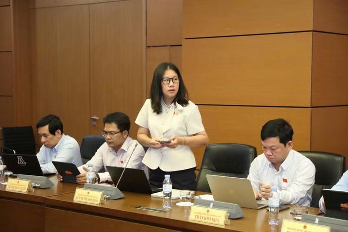 ĐB Huỳnh Thị Anh Thảo đề nghị nghiên cứu cơ chế ghi nhận nguyện vọng của trẻ dưới 7 tuổi phù hợp với khả năng nhận thức và mức độ trưởng thành. Ảnh: Đoàn ĐBQH tỉnh Gia Lai