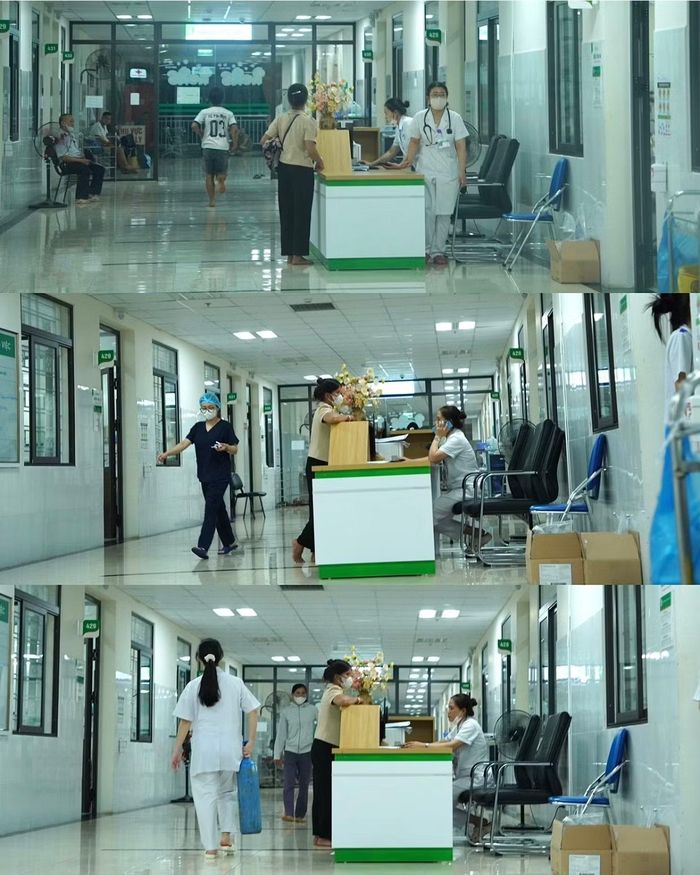Sảnh bệnh viện vẫn sáng đèn khi trời dần về sáng. Bệnh viện không ngủ, bởi những phụ nữ nơi đây vẫn miệt mài thức cùng sự sống, viết nên những câu chuyện đẹp trong ngày 20/10.
