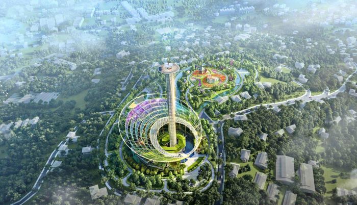 Phối cảnh trụ sở Báo và PTTH Lâm Đồng khi hoàn thành