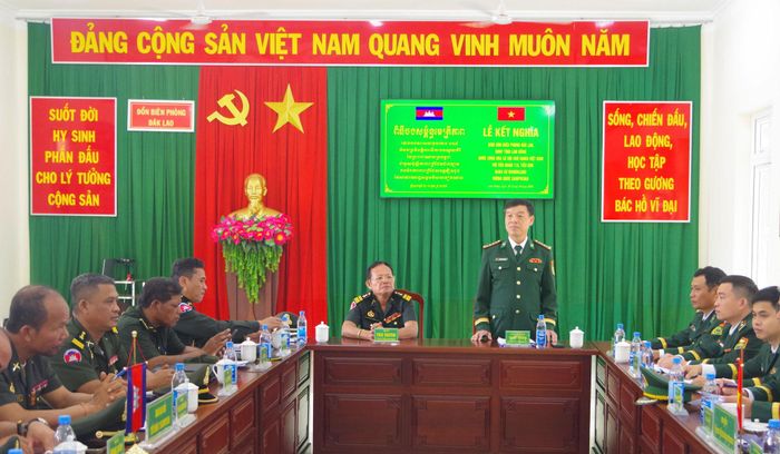 Đại tá Phạm Xuân Độ, Phó Chỉ huy trưởng, Tham mưu trưởng Ban Chỉ huy BĐBP tỉnh Lâm Đồng phát biểu chỉ đạo