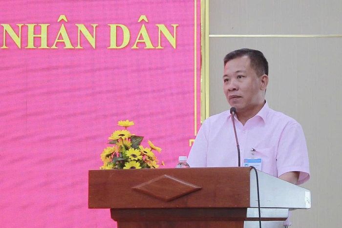 Phó Chủ tịch UBND phường Phan Thiết Đào Quang Thanh tại hội nghị