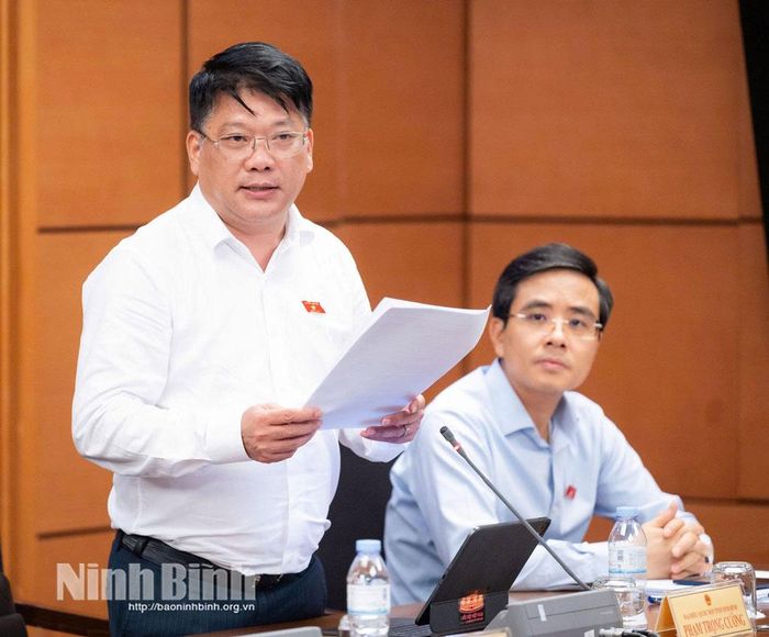 Đại biểu Phạm Trọng Cường, Ủy viên, ĐBQH hoạt động chuyên trách tại Ủy ban Văn hóa và Xã hội của Quốc hội phát biểu thảo luận.