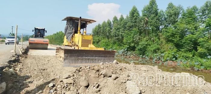 Dự án cải tạo, mở rộng đường liên xã Thọ Văn - Tam Nông tạo điều kiện thu hút đầu tư, phát triển Cụm công nghiệp Thọ Văn.