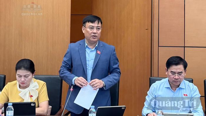 Đồng chí Nguyễn Thanh Liêm, Ủy viên Ban Thường vụ Tỉnh ủy, Giám đốc Công an tỉnh tham gia thảo luận - Ảnh: C.T.V