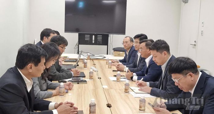 Đoàn công tác tỉnh Quảng Trị làm việc với Phòng Thương mại và Công nghiệp Nhật Bản (JCCI) - Ảnh: CTV