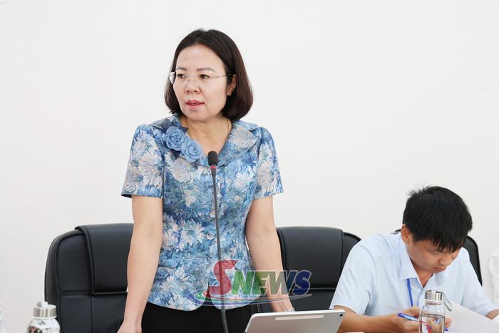 Đồng chí Giám đốc Sở Văn hóa, Thể thao và Du lịch phát biểu tại cuộc làm việc.