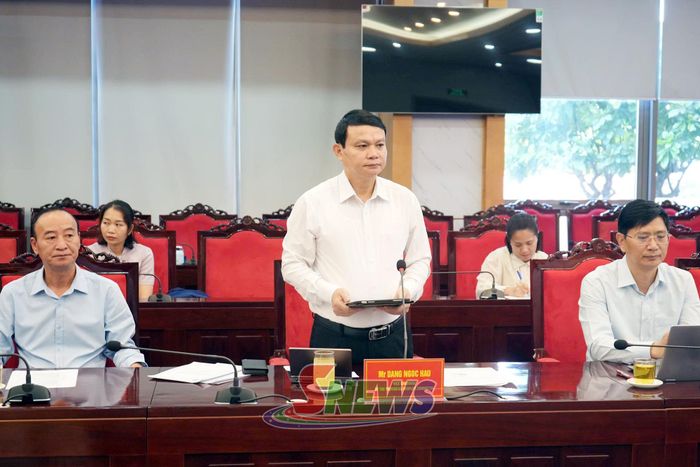 Đồng chí Phó Chủ tịch UBND tỉnh phát biểu tại cuộc làm việc.
