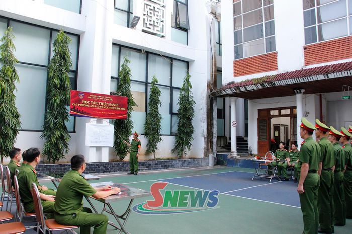 Tổ bảo vệ mục tiêu trụ sở Tỉnh ủy Sơn La chỉ dẫn sơ đồ phương án.