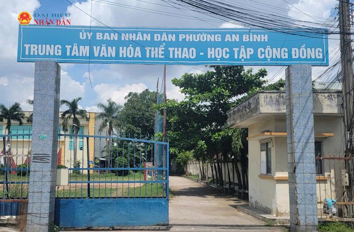 Cơ sở Trung tâm Văn hóa Thể thao - Học tập cộng đồng phường An Bình nay là phường Dĩ An. Ảnh: Quang Phương.