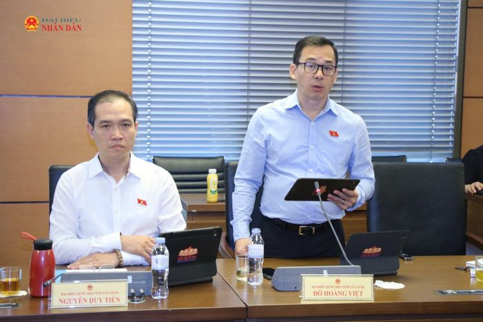 ĐBQH Đỗ Hoàng Việt (Tây Ninh) phát biểu. Ảnh: Đắc Trường