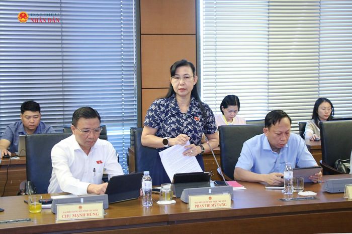 ĐBQH Phan Thị Mỹ Dung (Tây Ninh) phát biểu. Ảnh: Đắc Trường